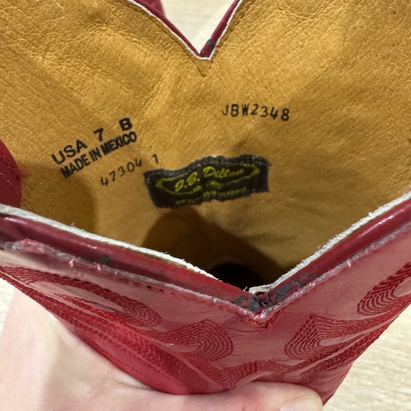 J.B. Dillon Red Heeled Boots - Picture 2 of 3